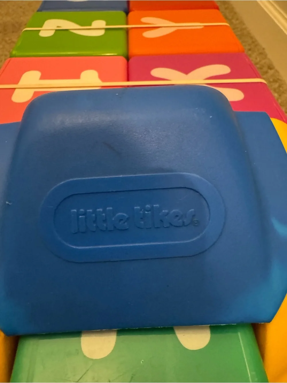 Little Tikes Alphabet Block School Bus Vintage Excellent Condition